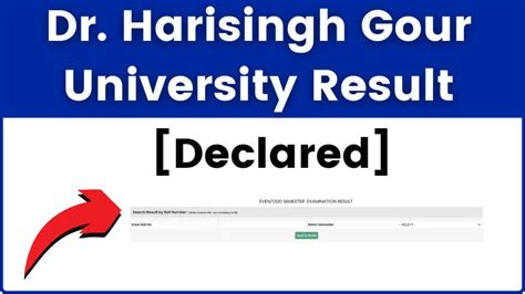 dhsgsu result|dr hari singh gour university result.